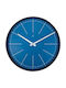 Nextime Wanduhr Kunststoff Blau Ø40cm