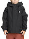 Little Flurry Insulated Παιδικό Casual Μπουφάν με Κουκούλα Black