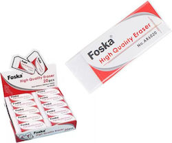 Erasers Foska White 20 Pieces