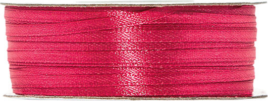Satin Panglică Cu două fețe Monocromie Fuchsia 100metri cu lățime 6mm