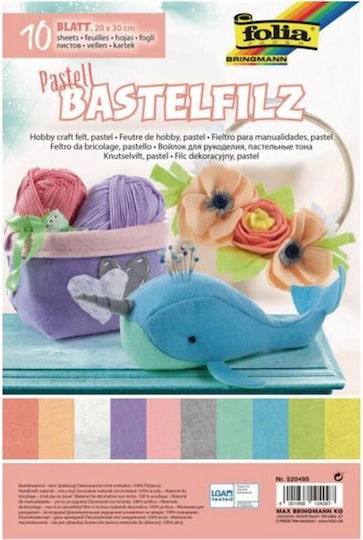 Felturi Folia 20x30 150gr Asortate Pastel Pachet 10 Buc