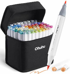 Ohuhu Honolulu B Brush & Chisel 72 Μαρκαδόροι