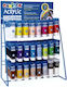 Culori Acrilice Carioca 75ml Stand 144 Bucăți