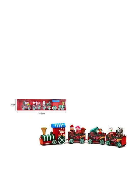 Дървена Коледна Фигура Влак – Christmas Train Deco 067115