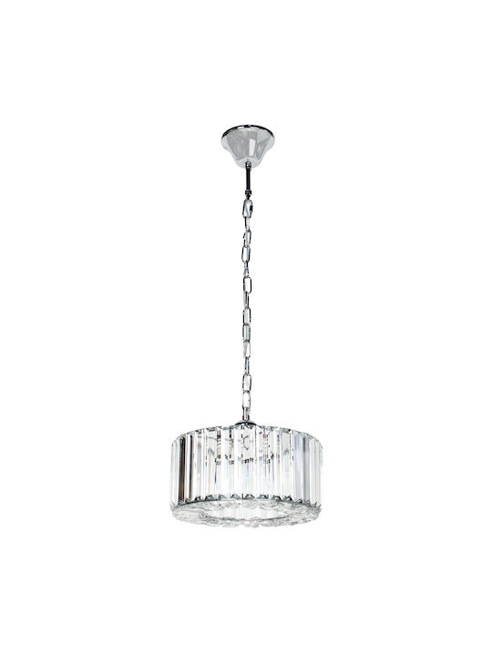 Keskor Висящо Осветително Тяло Сребрист с крист...