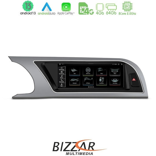 Bizzar Sistem Audio Auto pentru Audi A5 2008-2015 (Bluetooth/USB/WiFi/GPS/Apple-Carplay/Android-Auto) cu Ecran Tactil 8.8"