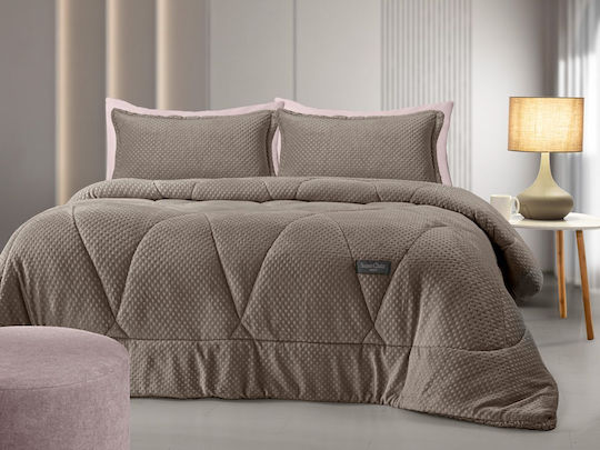 Saint Clair Husă de pătură Semi-dublu 180x240cm Vison 660 g/mp²Gsm