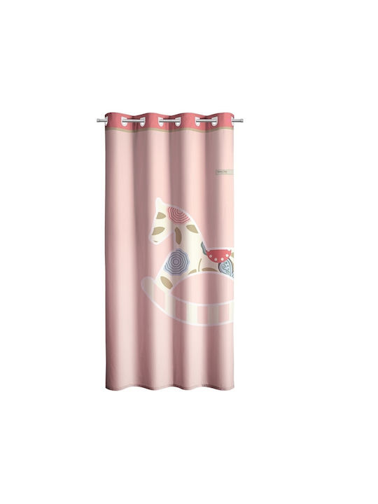 Saint Clair Παιδική Κουρτίνα Toy με Τρέσα Ροζ 160x240εκ.