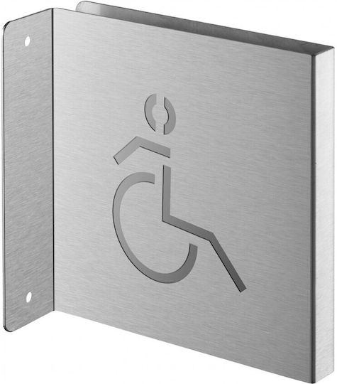 Πινακίδα Σήμανσης Wc Αμεα 120x120 Mm Ανοξείδωτη Βιδωτή Κάθετη Thirard 00672387