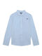 Kids Shirt Long Sleeve Linen Light Blue