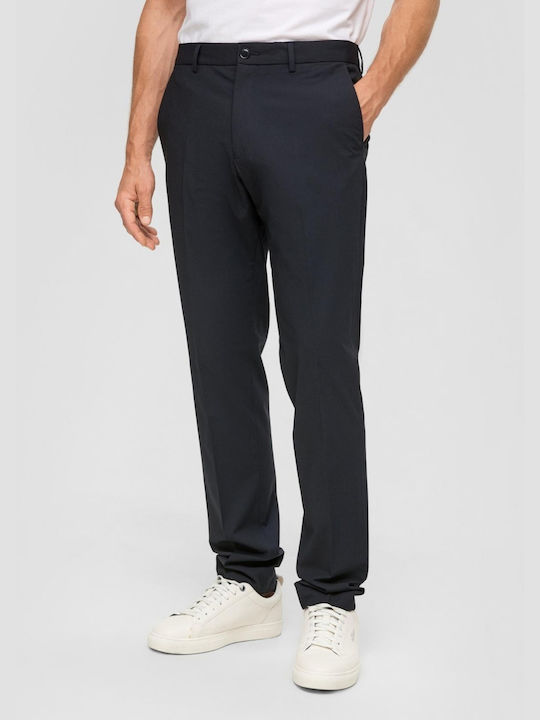 Label Pantaloni cu Croială Normală Albastru marin