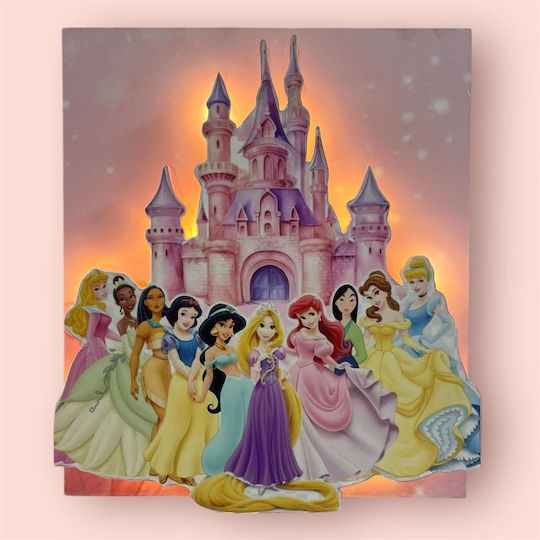 Κάδρο Φωτιστικό 3d Πριγκίπισσες Disney