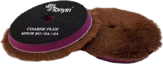 Tonyin Tp02b Wool Polish Pad 6” Coarse Plus – Τρύπα – Γούνα Γυαλίσματος Ισχυρής Κοπής