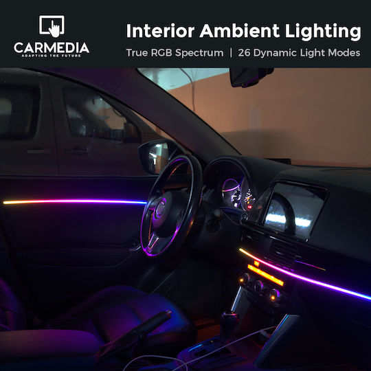 Carmedia Innenraum-Dekorationsbeleuchtung für Autos Carmedia RGB Farbe