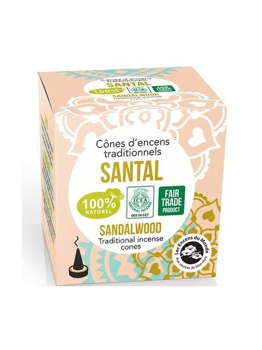 Aromandise Conuri Parfumate cu Aromă Lemn de santal 12buc