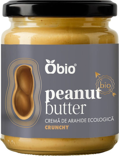 Obio Bio-Produkt Erdnussbutter Knusprig mit Extra Protein 250gr