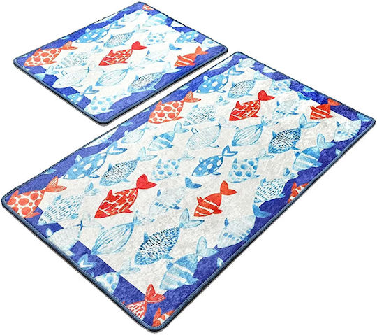 Antiderapant Set Covorașe de Baie FINN3106 Multicolor 2buc