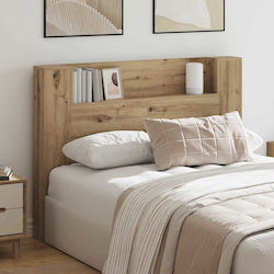 vidaXL LED-Bettrückwand Holz Mehrfarbig 140x104...