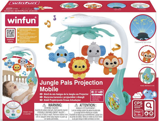 Winfun Μόμπιλε Κούνιας με Μουσική, Περιστροφή και Προτζέκτορα για Νεογέννητα