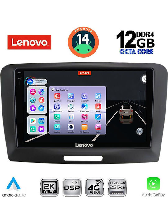 Lenovo Car Audio System for BMW X1 / X3 / X4 Skoda Superb 2008-2015 (Bluetooth/USB/WiFi/GPS/Apple-Carplay/Android-Auto) with Touch Screen 9"