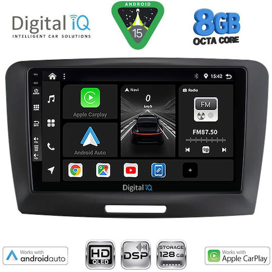 Digital IQ Ηχοσύστημα Αυτοκινήτου για Skoda Superb 2008-2015 (Bluetooth/USB/WiFi/GPS/Apple-Carplay/Android-Auto) με Οθόνη Αφής 9"