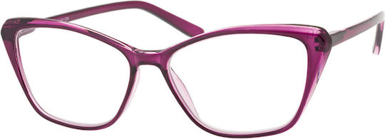 Brilo Women's Reading Glasses +3.00 in Purple color BR118PURPLE3.00