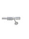 Anartisi Metallic Curtain Pole Inox Double with Rod Φ25mm 160cm Nickel Satin