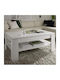 Rectangular Side Table Wooden with Lifting Mechanism White M50xL100xH43cm