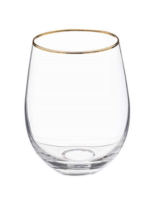 Secret de Gourmet Set of Glasses Water made of Glass in Gold Color 6pcs