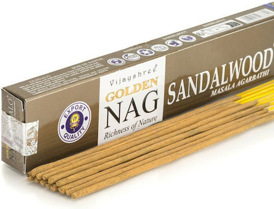 Aρωματικά Στικ Golden Nag Sandalwood Vijayshree Masala Agarbathi 15g