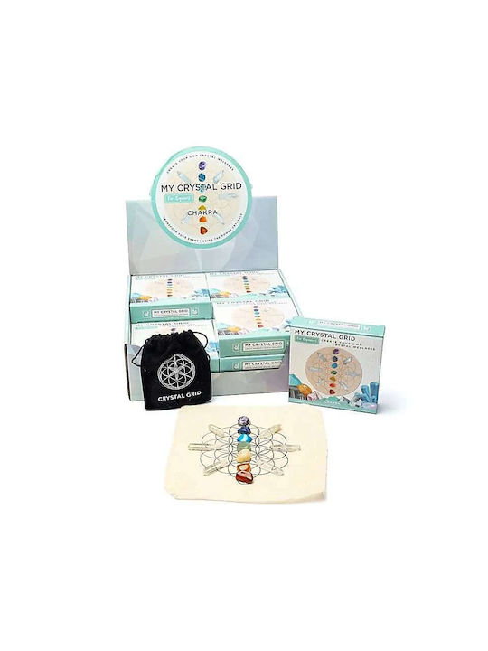Crystal Grid Ημιπολύτιμους Λίθους Στα Χρώματα Επτά Chakra