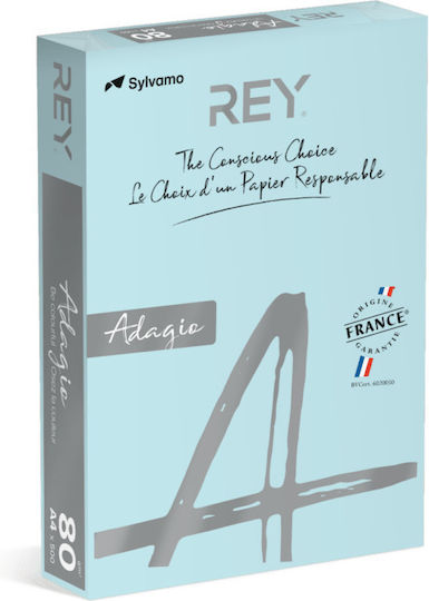 Rey Adagio Хартия за печат A4 80гр/кв.м 1x500 листове Светлосин