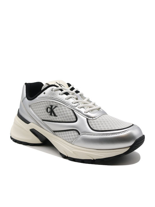 Calvin Klein Runner Ανδρικά Sneakers Ασημί