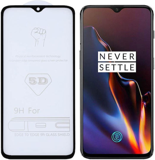 5D Vollflächig gehärtetes Glas (OnePlus 6T)