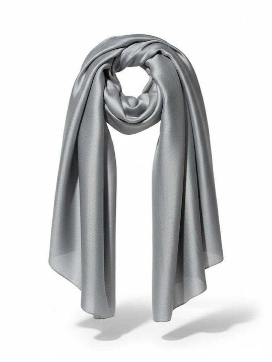 Rebekka Damen Seiden Schal Silber