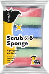 Clean Mate Σφουγγαράκια Σετ Set Küchenschwämme Silber 6Stück