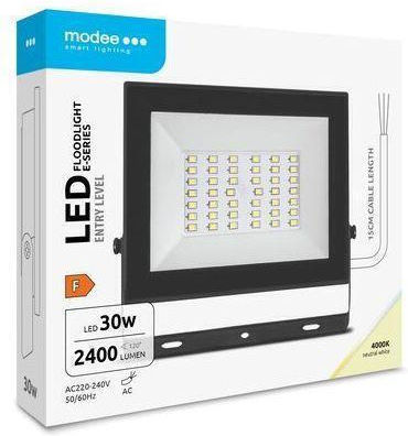 Slim Στεγανός Προβολέας LED 30W Φυσικό Λευκό 4000K IP65