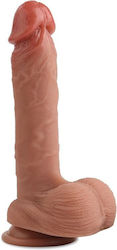 Smd Alpha Realistic Liquid Silicone Dildo 20.5cm Ρεαλιστικό Ομοιώμα Πέους Όρχεις Βεντούζα Caramel