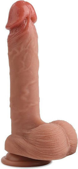 Smd Alpha Realistic Liquid Silicone Dildo 20.5cm Ρεαλιστικό Ομοιώμα Πέους Όρχεις Βεντούζα Caramel