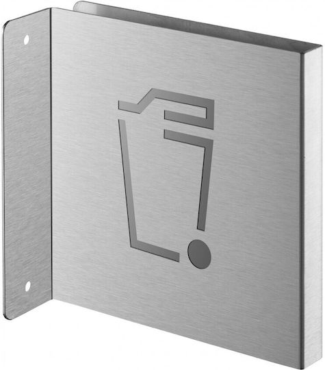 Πινακίδα Σήμανσης Κάδου Απορριμμάτων 120x120 Mm Ανοξείδωτη Βιδωτή Κάθετη Thirard 00512387