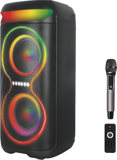 XO Ηχείο Karaoke με Ασύρματο Μικρόφωνο και Εφέ Φωτισμού F70 249-0239 Μαύρο
