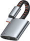 Mcdodo Audio Μετατροπέας USB-C male σε USB-C 2x female Γκρι 1τμχ