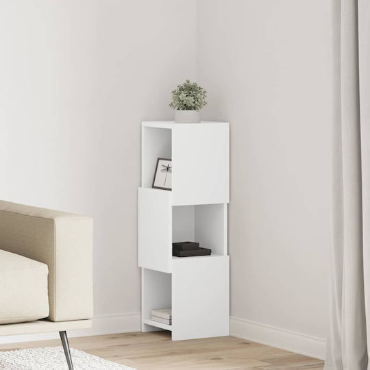 Дървен Бюро Шкаф Бял 25.5x25x80см