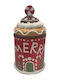 Brandani Ornament de masă de Crăciun Vaza Ceramic L27xW15xD15cm.