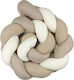 Baby Star Crib Bumpers Braided Inside Brown-ecru-natura 19x210cm