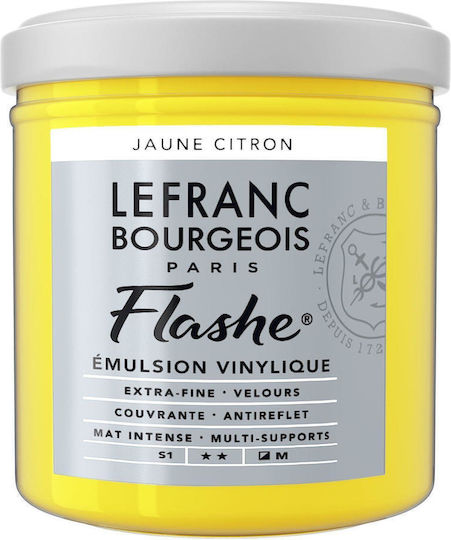 Lefranc & Bourgeois 125ml Flashe Acrylic 169 Series 1 Lemon Yellow