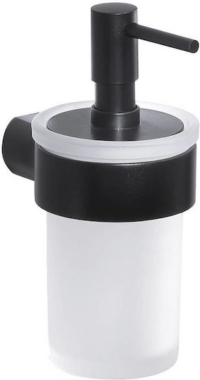 Gedy Επιτοίχιο Dispenser Γυάλινο Μαύρο