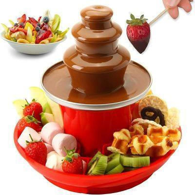 Electric Stainless Steel Fondue Pot Brown