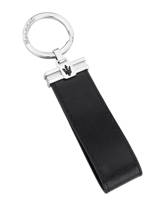 Maserati Recycled Leather Kmu2230102 Ασημένιο Μπρελόκ Δερμάτινο Λουράκι Kmu2230102 Ασήμι