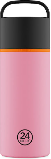24Bottles Μπουκάλι Θερμός Ανοξείδωτο BPA Free 730ml Flamingo